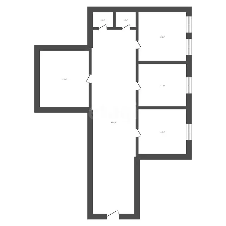 3-комнатная квартира: Куса, Олимпийская улица, 70 (82.6 м) - Фото 1