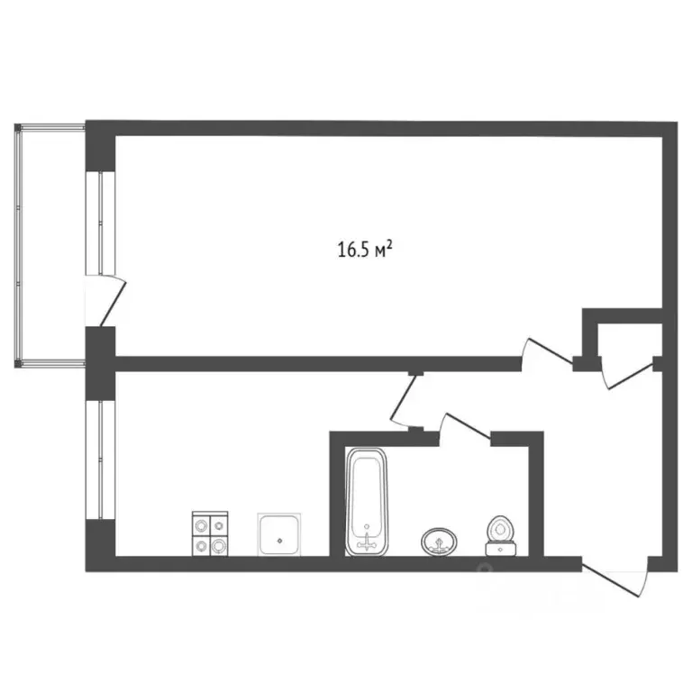 1-к кв. Тюменская область, Тюменский муниципальный округ, Боровский рп ... - Фото 2