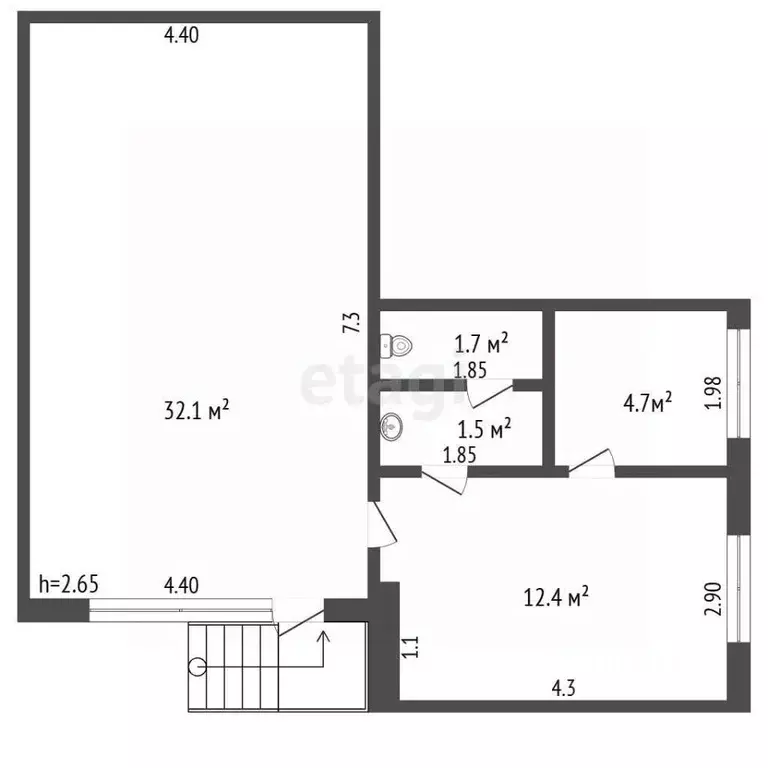 Помещение свободного назначения в Мордовия, Краснослободск 1-й мкр, 26 ... - Фото 2