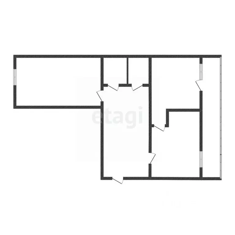 2-к кв. Иркутская область, Иркутск ул. Бородина, 56 (76.4 м) - Фото 2