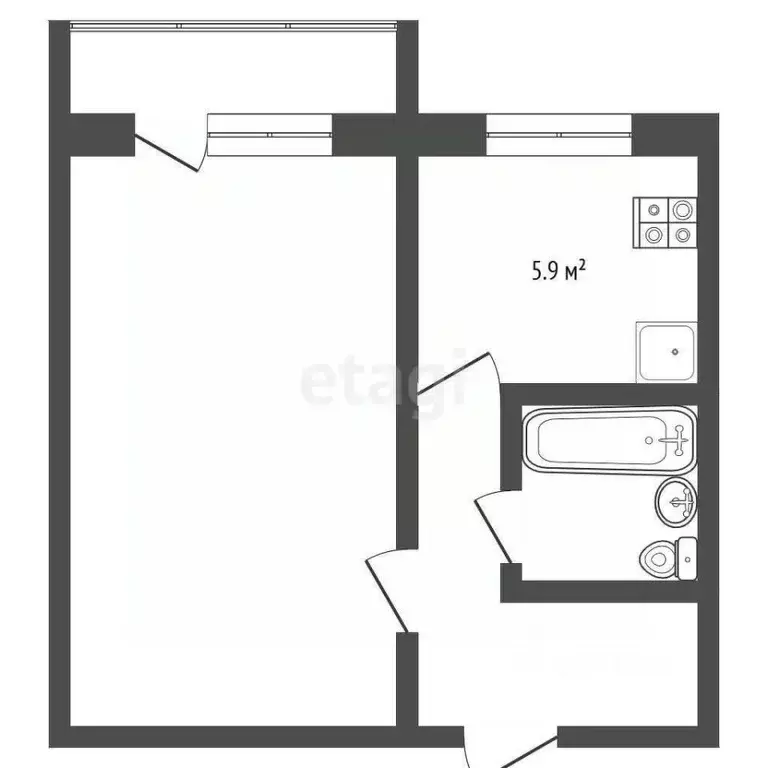 1-к кв. Архангельская область, Новодвинск ул. Ударников, 12 (30.4 м) - Фото 0