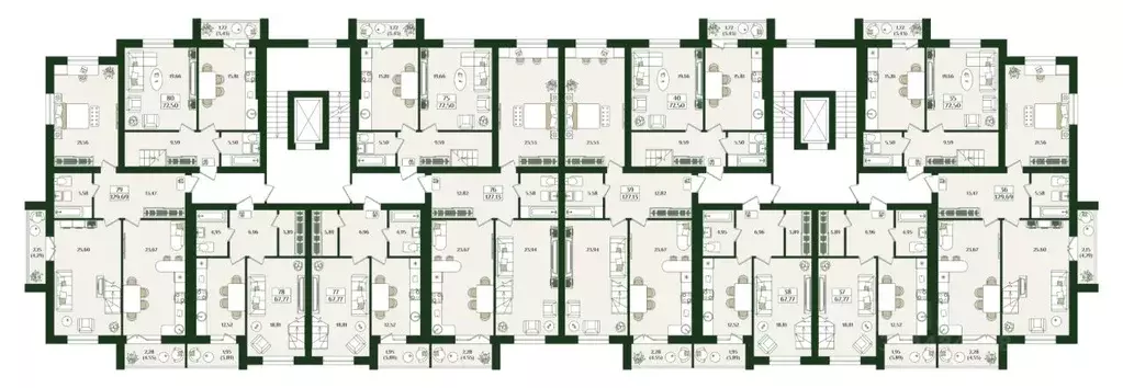 1-к кв. Калининградская область, Зеленоградск Солнечная ул., 19 (67.9 ... - Фото 2