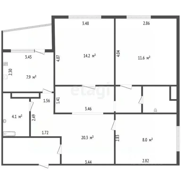 3-к кв. Владимирская область, Ковров ул. Ватутина, 45 (69.6 м) - Фото 2