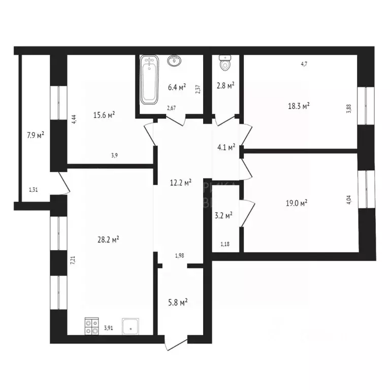 3-к кв. Тюменская область, Тюмень ул. Тимофея Кармацкого, 5к2 (115.7 ... - Фото 1