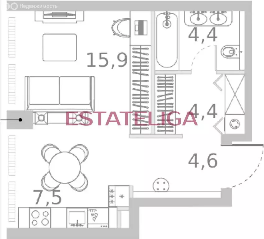 1-комнатная квартира: Москва, Кутузовский проезд, 16А/1 (36.8 м) - Фото 0