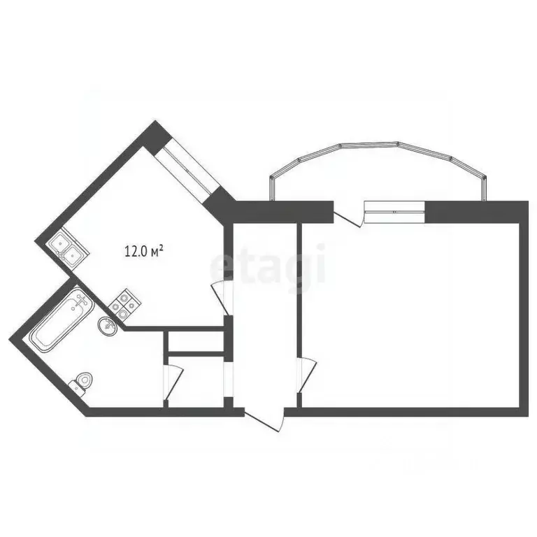 1-к кв. Калужская область, Калуга ул. Кибальчича, 2 (40.1 м) - Фото 0