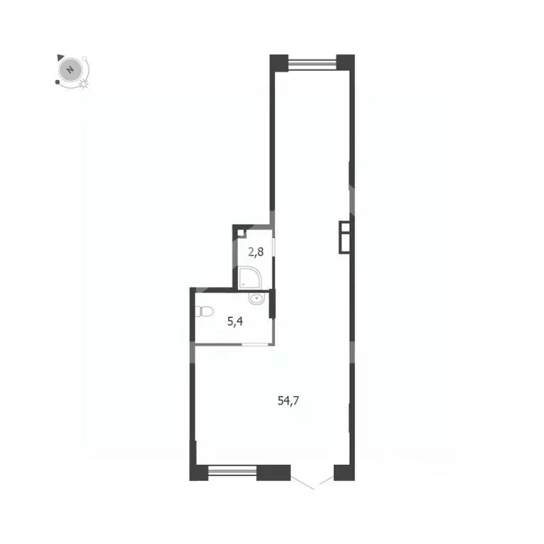 Помещение свободного назначения в Москва 3-я оч., Шагал жилой ... - Фото 2