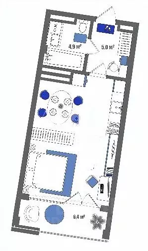 Студия Крым, Судак ул. Набережная, 75 (44.0 м) - Фото 1