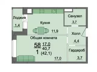 Сдается 1-комнатная квартира - Фото 0