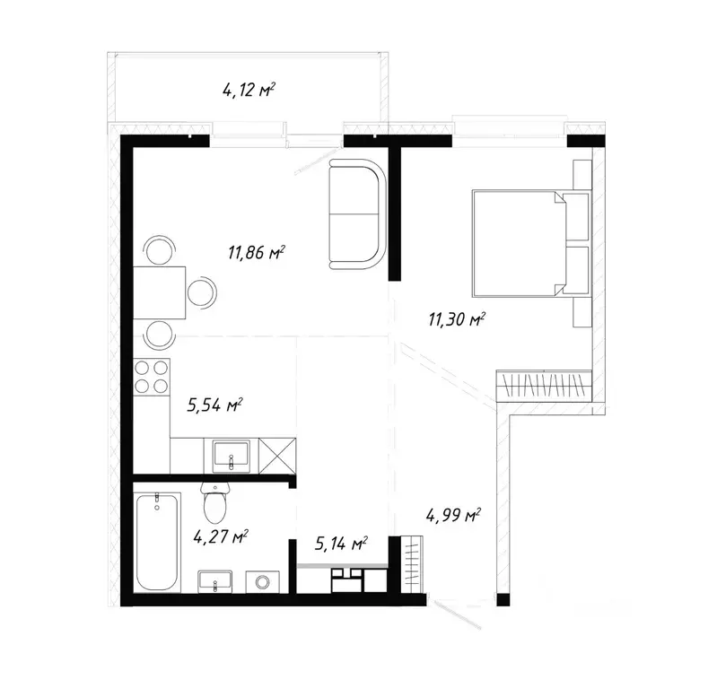 2-к кв. Иркутская область, Иркутск ул. Баррикад (47.22 м) - Фото 1