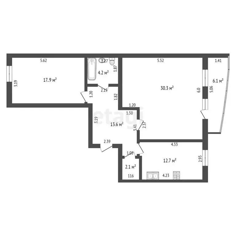 2-комнатная квартира: Якутск, улица Халтурина, 14/3 (80.8 м) - Фото 0