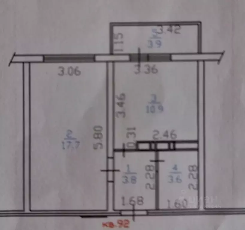 1-к кв. Краснодарский край, Анапа ул. Адмирала Пустошкина, 22к4 (36.0 ... - Фото 2