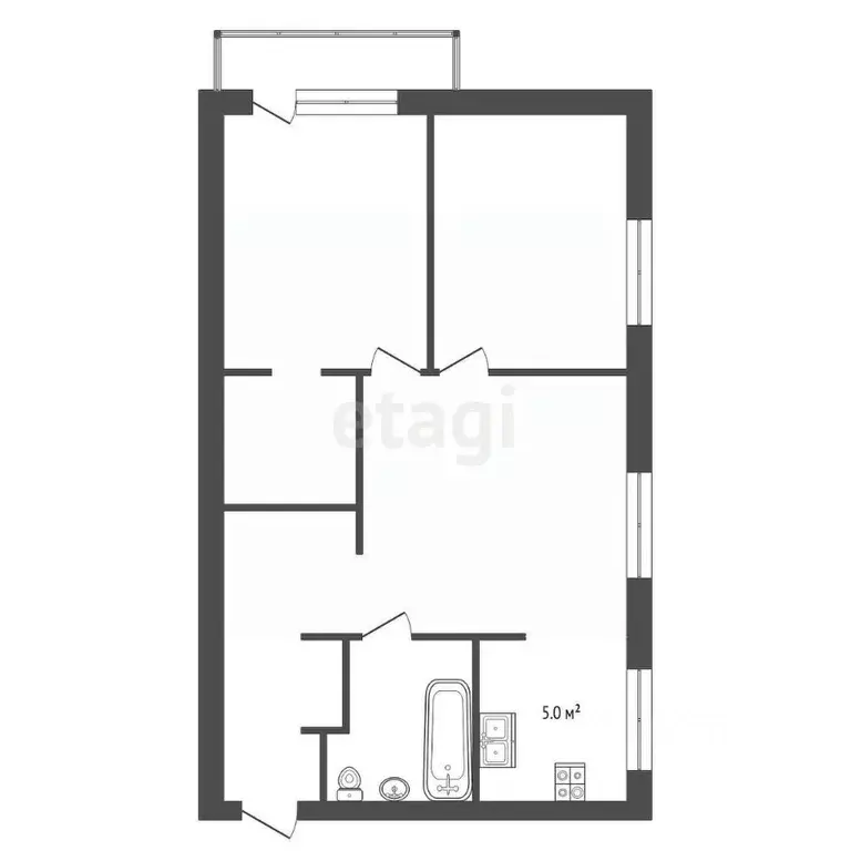 3-к кв. Ярославская область, Ярославль ул. Чехова, 25 (51.7 м) - Фото 2