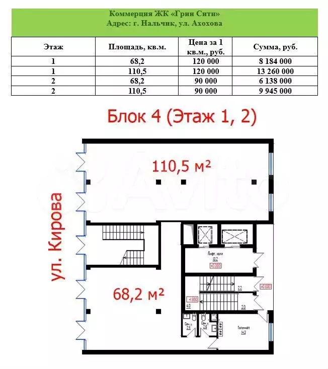 Продажа помещений свободного назначения, 52.1 м - Фото 1