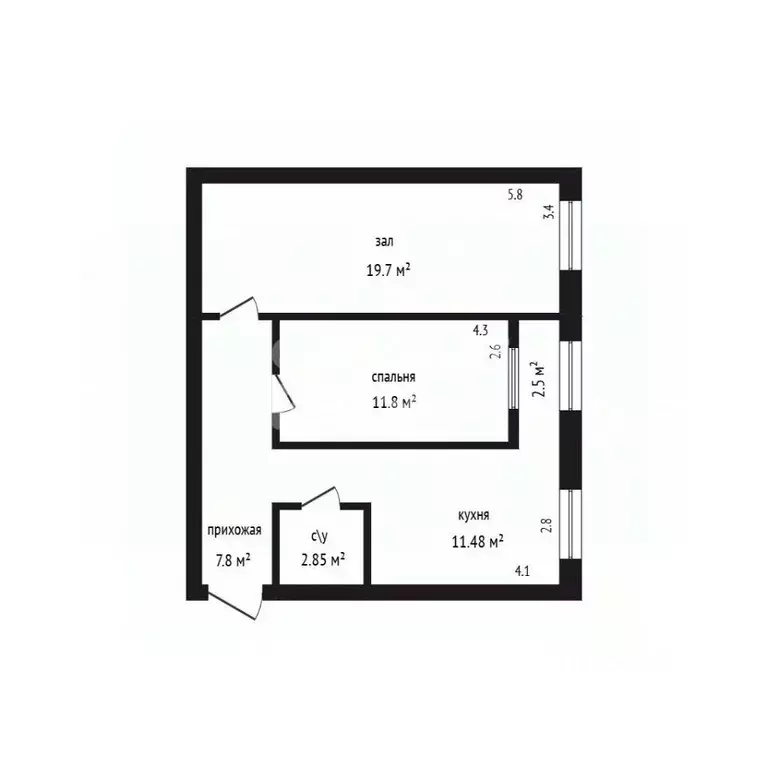 2-к кв. Дагестан, Дербент ул. Сальмана, 91 (60.0 м) - Фото 2