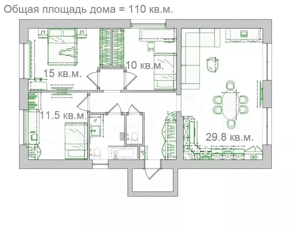 Дом 110 м на участке 6,3 сот. - Фото 0