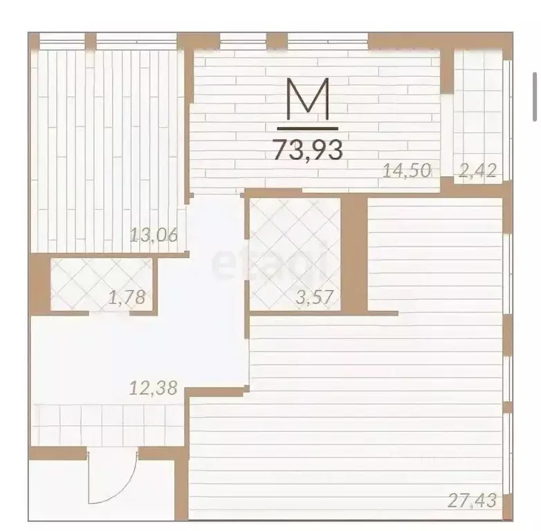 3-к кв. Тульская область, Тула ул. Генерала Маргелова, 3Б (74.0 м) - Фото 2