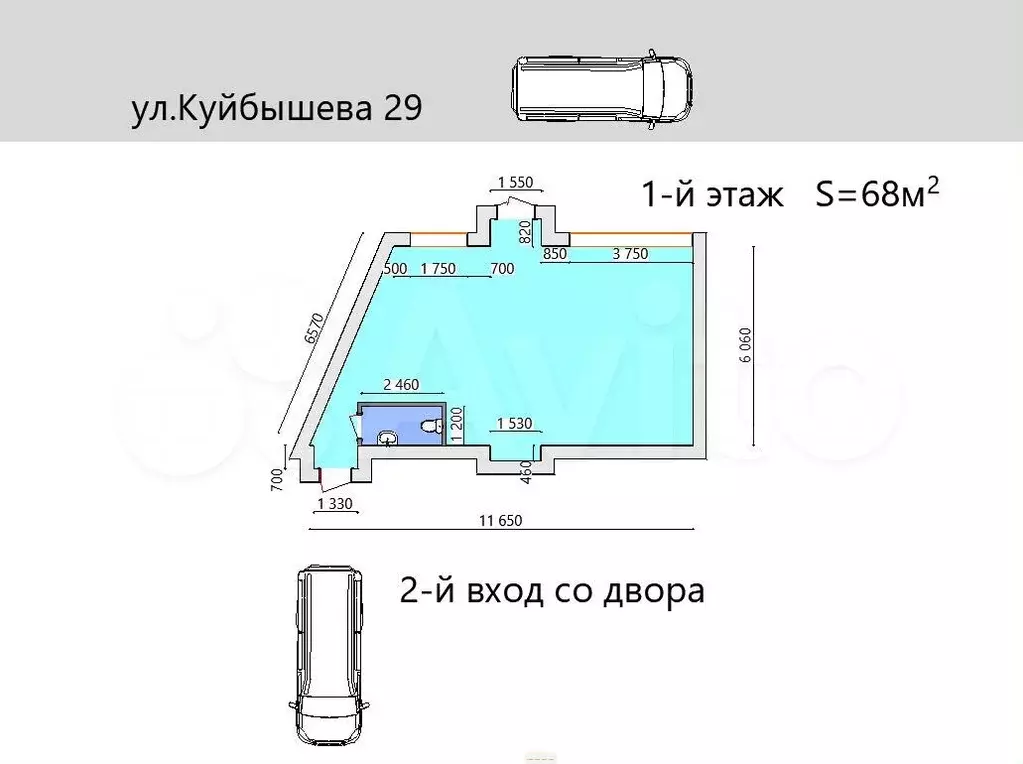 Свободного назначения с отоплением, 68 м - Фото 0