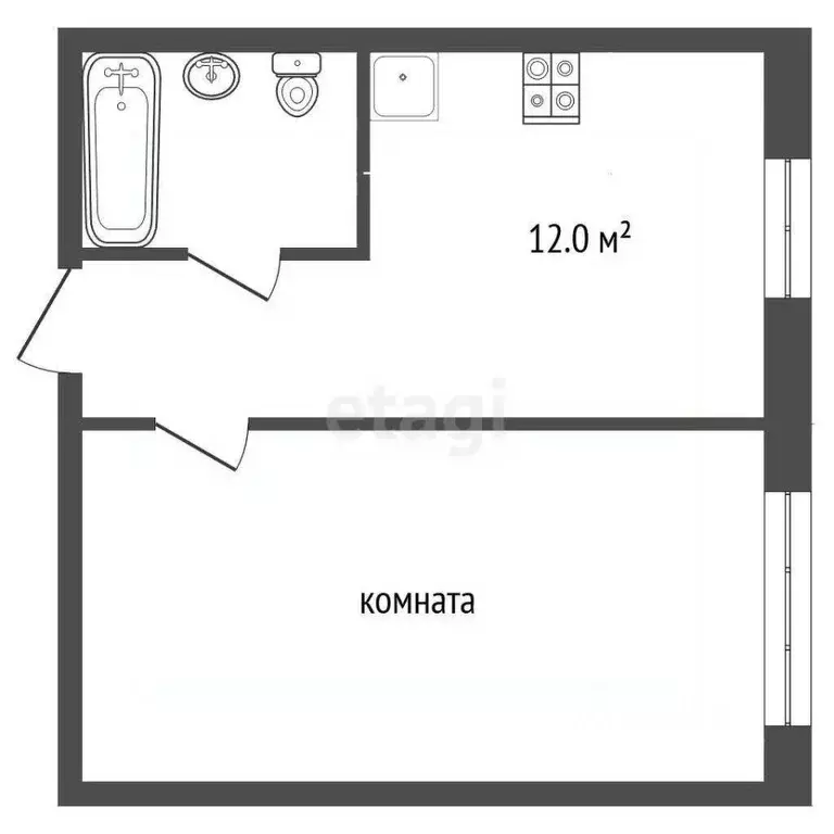 1-к кв. Московская область, Серпухов ул. Карла Маркса, 90 (37.3 м) - Фото 2