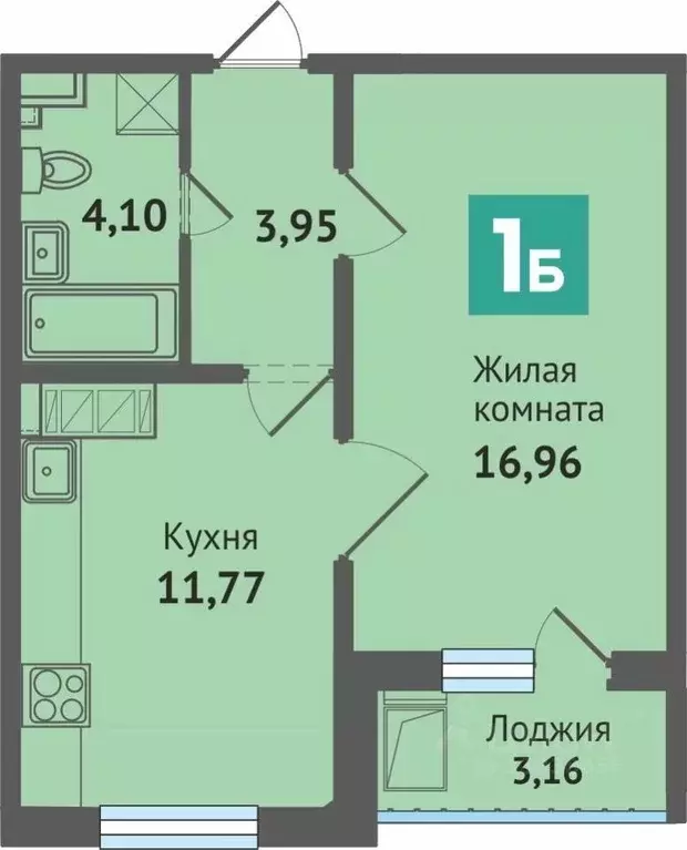 1-к кв. Чувашия, Чебоксары ул. Академика В.Н.Челомея, 12 (39.92 м) - Фото 0