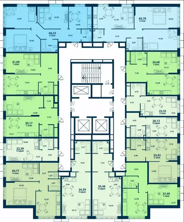 3-к кв. Башкортостан, Уфа ул. Ивана Спатара, 14 (65.7 м) - Фото 2
