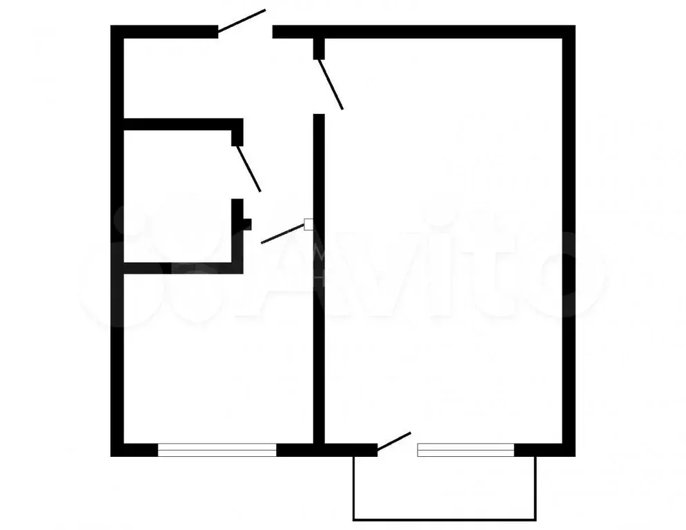 1-к. квартира, 31,5 м, 5/5 эт. - Фото 0