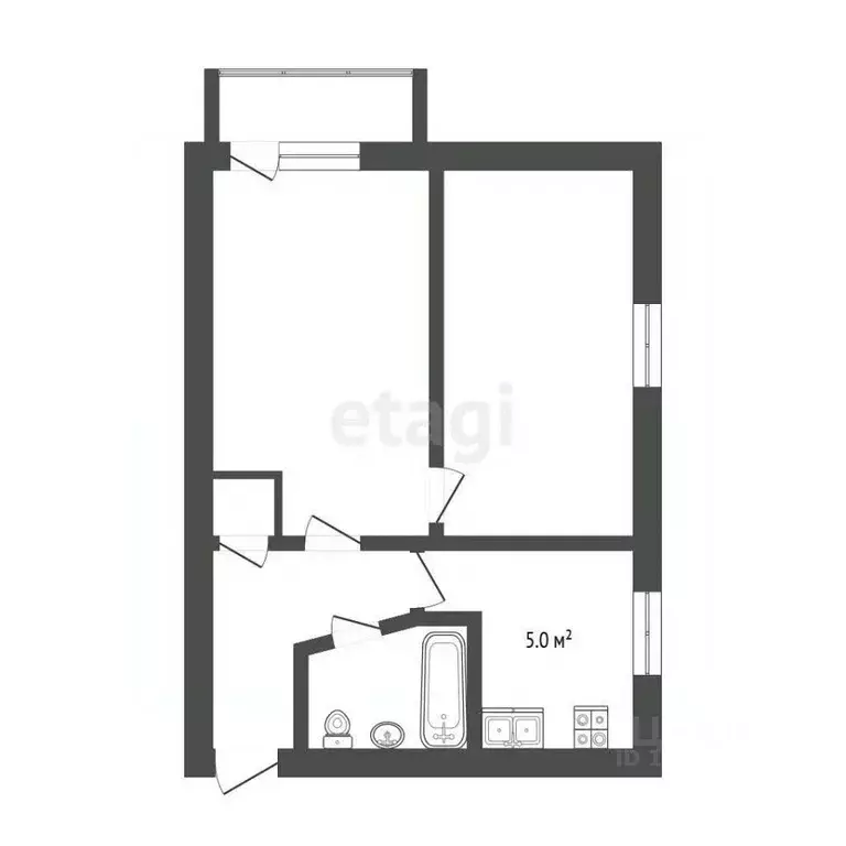 2-к кв. Тюменская область, Тюмень Текстильная ул., 21 (40.3 м) - Фото 0