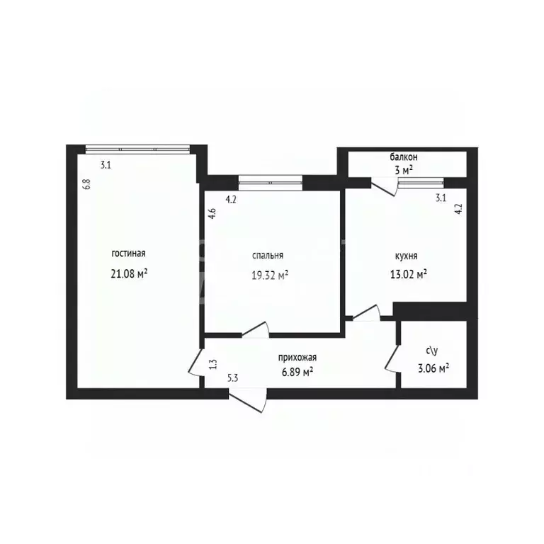 2-к кв. Дагестан, Дербент пер. Карла Маркса, 57 (69.9 м) - Фото 2