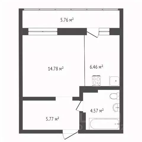 1-к кв. Кемеровская область, Кемерово просп. Шахтеров, 92 (31.2 м) - Фото 1