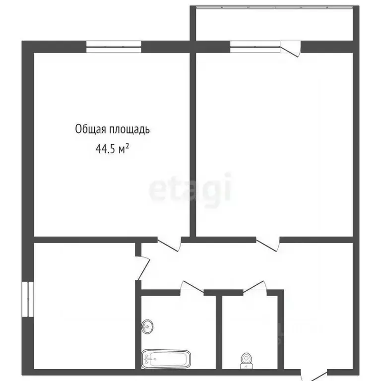 2-к кв. Брянская область, Брянск просп. Станке Димитрова, 53 (44.5 м) - Фото 2