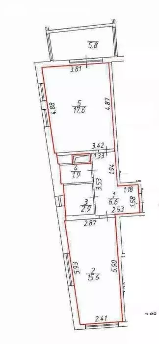 1-комнатная квартира: Санкт-Петербург, проспект Крузенштерна, 4 (49 м) - Фото 1