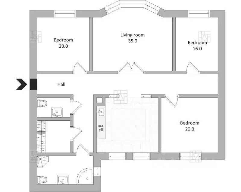 4-к кв. Москва Малая Бронная ул., 21/13С2 (126.0 м) - Фото 1