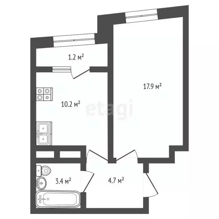 1-к кв. Москва Родниковая ул., 30к1 (36.5 м) - Фото 1