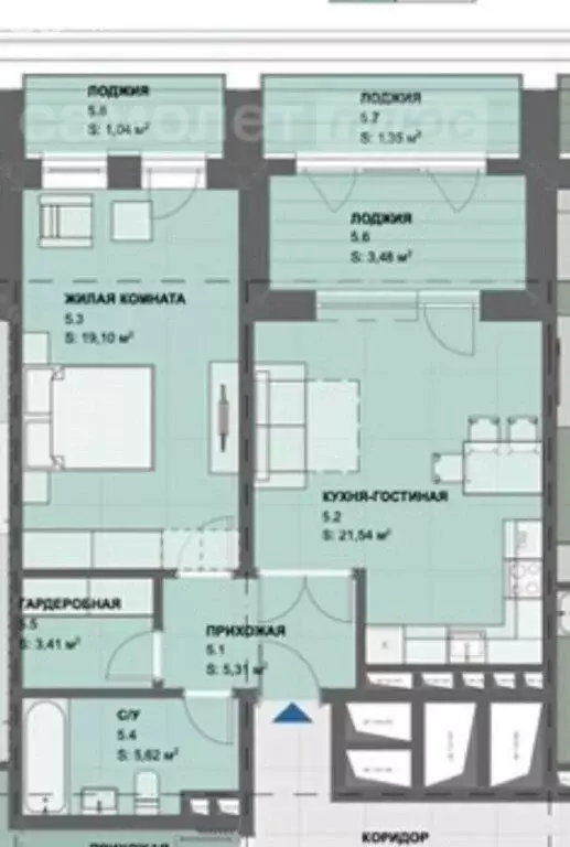 1-комнатная квартира: Тула, улица Фридриха Энгельса, 73 (58.5 м) - Фото 0