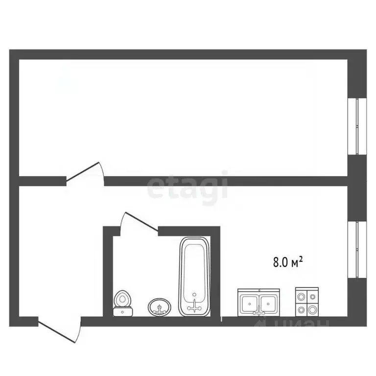 1-к кв. Нижегородская область, Выкса ул. Симы Битковой, 28 (30.4 м) - Фото 1