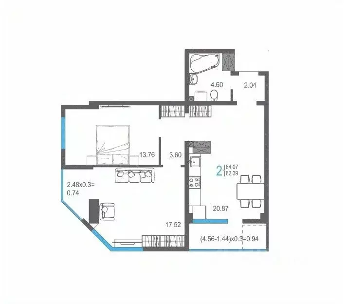 2-к кв. Крым, Ялта ул. Кирова, 155Ак1 (64.07 м) - Фото 1