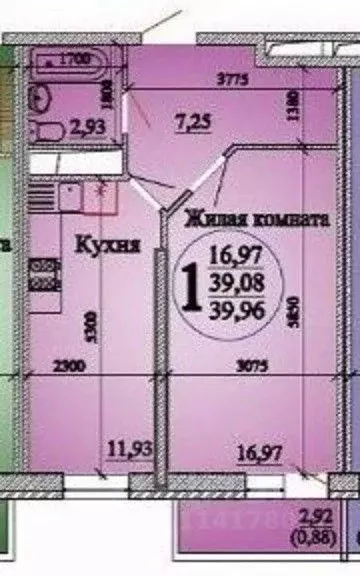 1-к кв. Краснодарский край, Краснодар Московская ул., 144к2 (40.0 м) - Фото 2