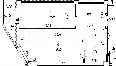 2-к. квартира, 51 м, 8/24 эт. - Фото 0