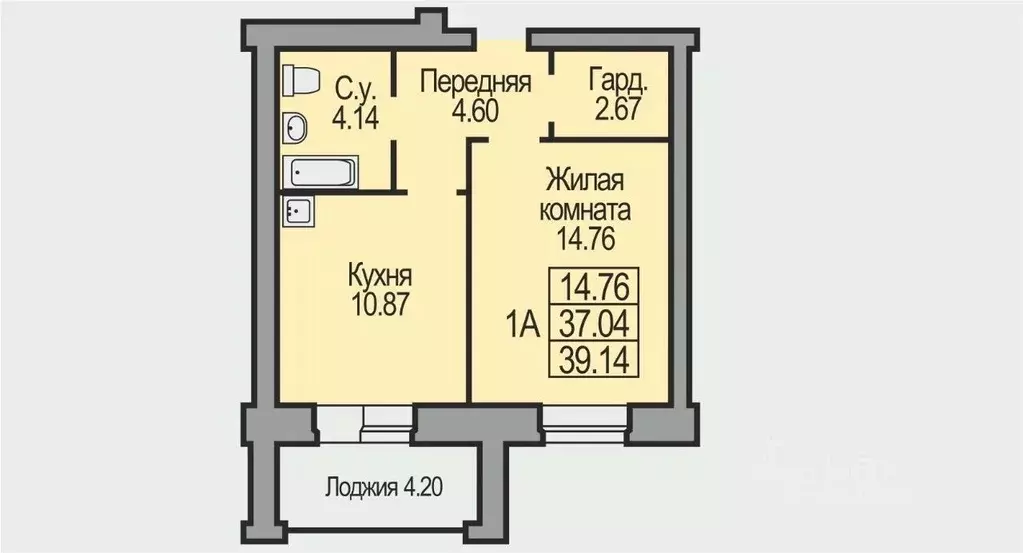 1-к кв. Новосибирская область, Бердск ул. Салаирская, 10 (39.14 м) - Фото 0