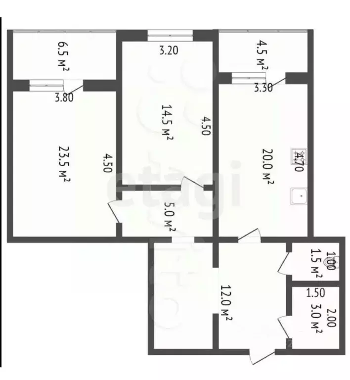 2-к кв. Дагестан, Махачкала просп. Насрутдинова, 30 (82.0 м) - Фото 1