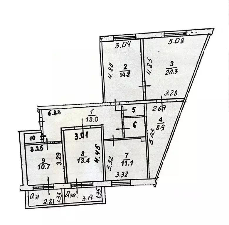 4-к кв. Рязанская область, Рязань пос. Мехзавода, 37 (97.0 м) - Фото 2