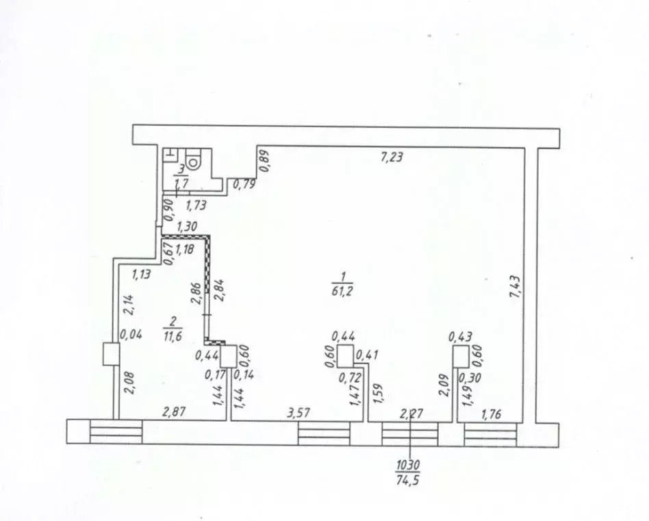 Помещение свободного назначения в Татарстан, Казань ул. Серова, 35 (75 ... - Фото 2