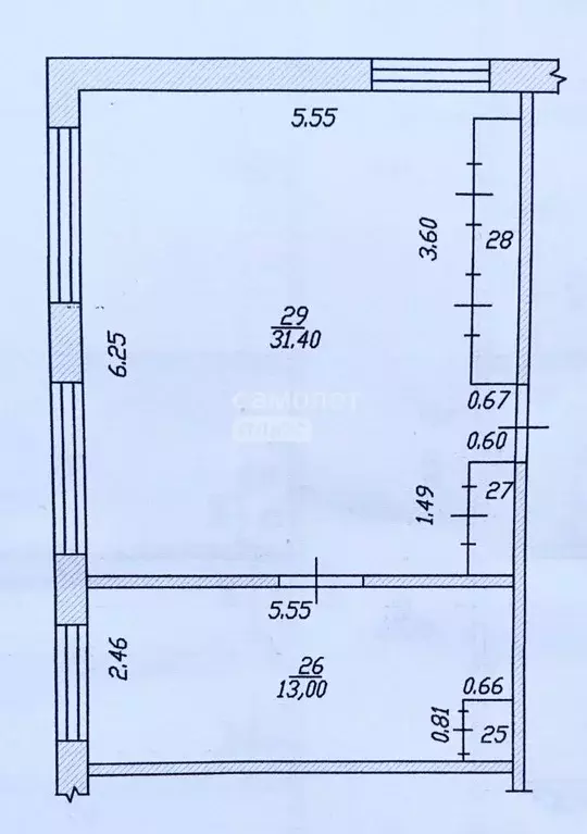 Офис в Чувашия, Чебоксары ул. Петрова, 6 (48 м) - Фото 2