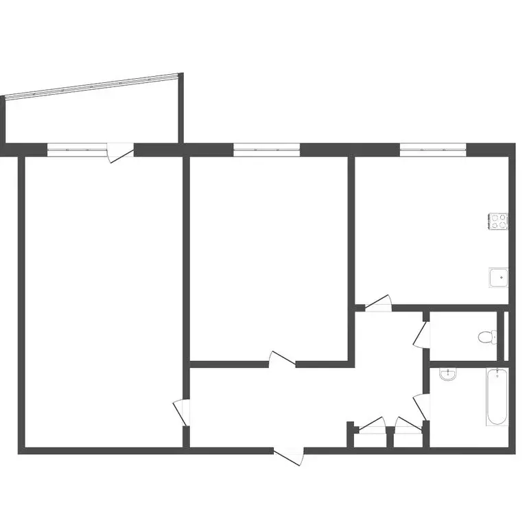 2-комнатная квартира: Тюмень, Механическая улица, 27 (49.6 м) - Фото 1