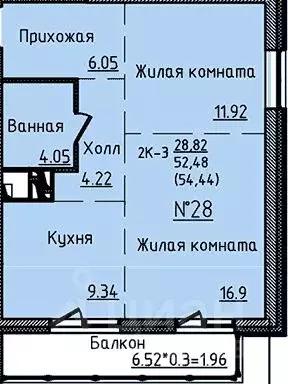 2-к кв. Приморский край, Владивосток ул. Анны Щетининой, 12 (54.44 м) - Фото 0