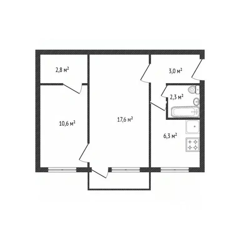 2-к кв. Брянская область, Карачев Советская ул., 53А (44.4 м) - Фото 1