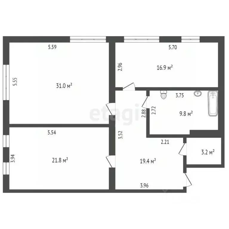 2-к кв. Крым, Ялта муниципальный округ, Ливадия пгт пер. Батурина, 18 ... - Фото 2