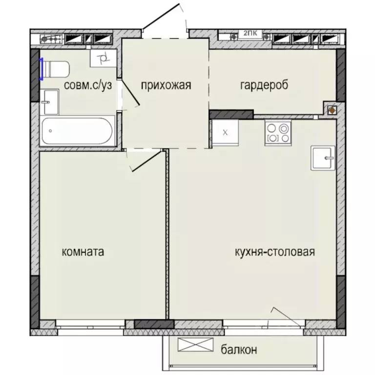 1-к кв. Удмуртия, Ижевск Культбаза жилрайон, 8-й мкр, Ежевика жилой ... - Фото 0