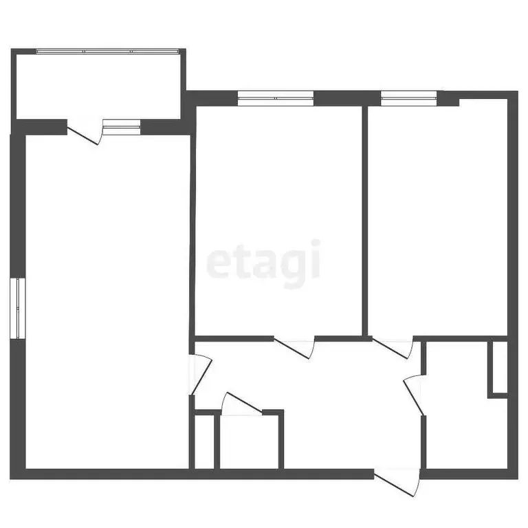 2-комнатная квартира: Кудрово, Каштановая аллея, 2 (56 м) - Фото 1