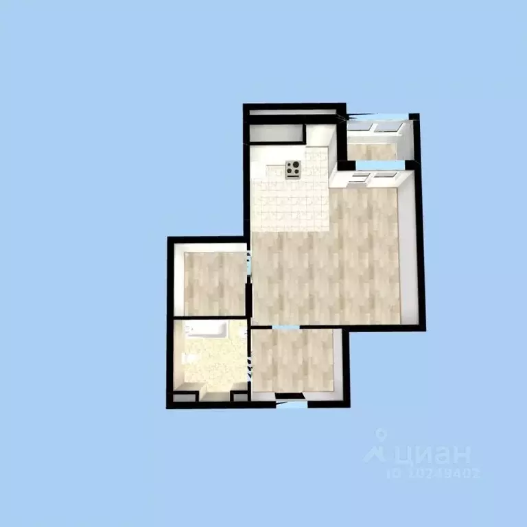 Студия Башкортостан, Уфа Айская ул., 39 (37.2 м) - Фото 2
